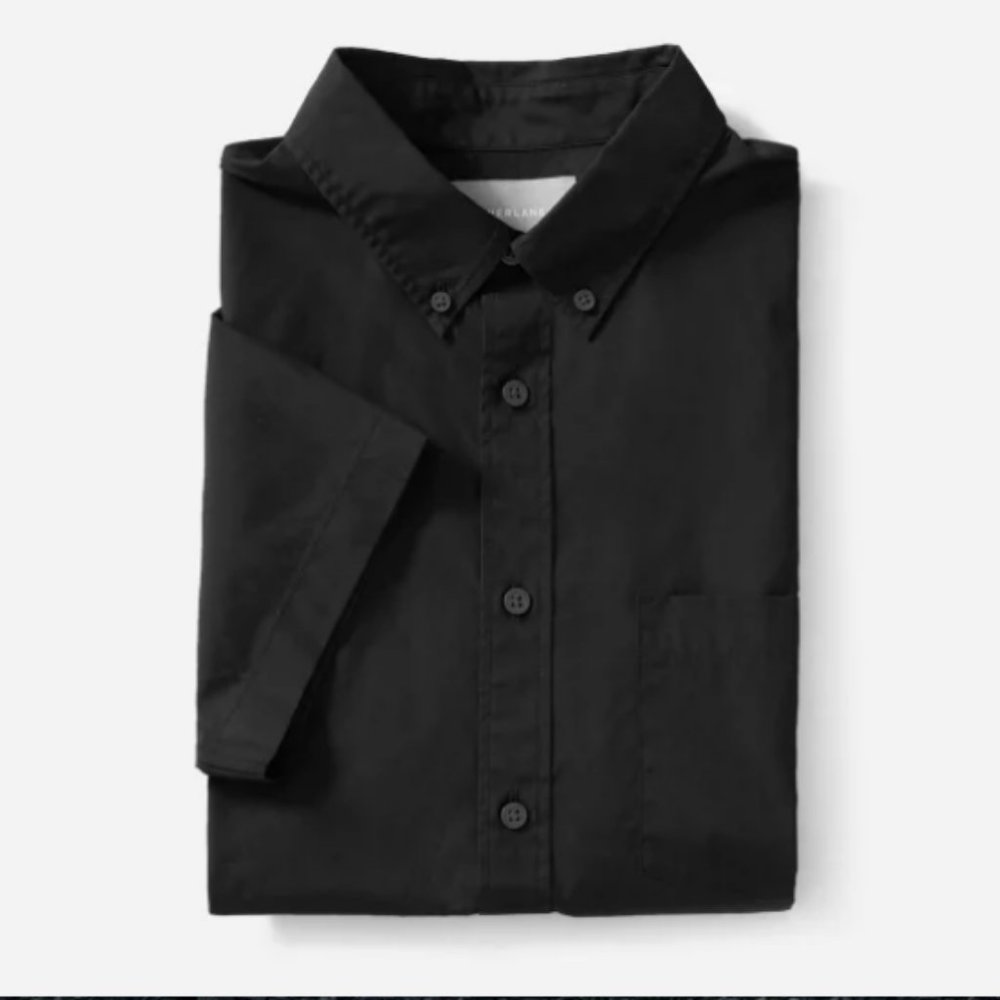 Everlane Cotton short-sleeve slim button down, S